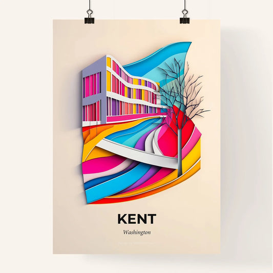 Vivid Kent, Washington, Colorful Poster
