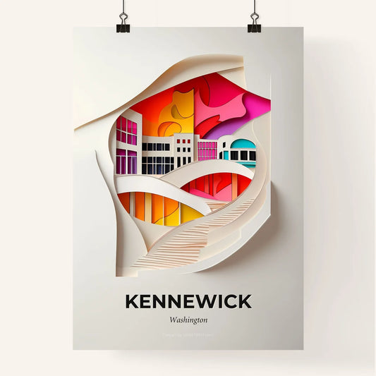 Vivid Kennewick, Washington, Colorful Poster