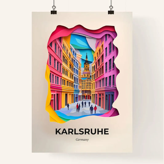 Vivid Karlsruhe, Germany, Colorful Poster
