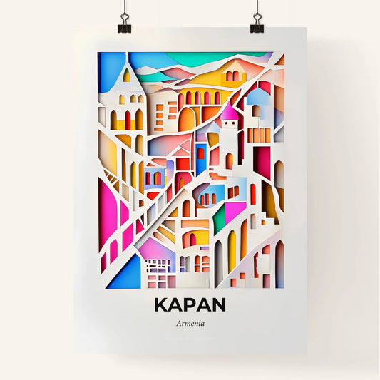 Vivid Kapan, Armenia, Colorful Poster