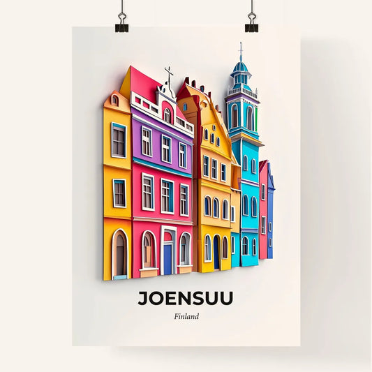 Vivid Joensuu, Finland, Colorful Poster