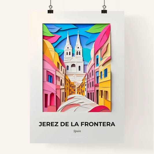 Vivid Jerez de la Frontera, Spain, Colorful Poster