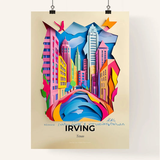 Vivid Irving, Texas, Colorful Poster
