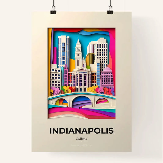 Vivid Indianapolis, Indiana, Colorful Poster