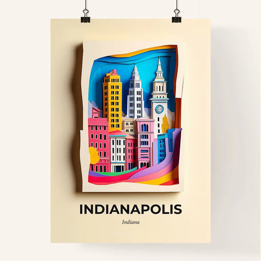Vivid Indianapolis, Indiana, Colorful Poster
