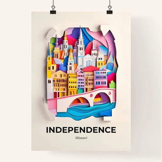 Vivid Independence, Missouri, Colorful Poster