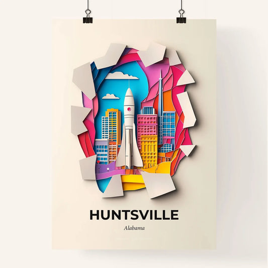 Vivid Huntsville, Alabama, Colorful Poster