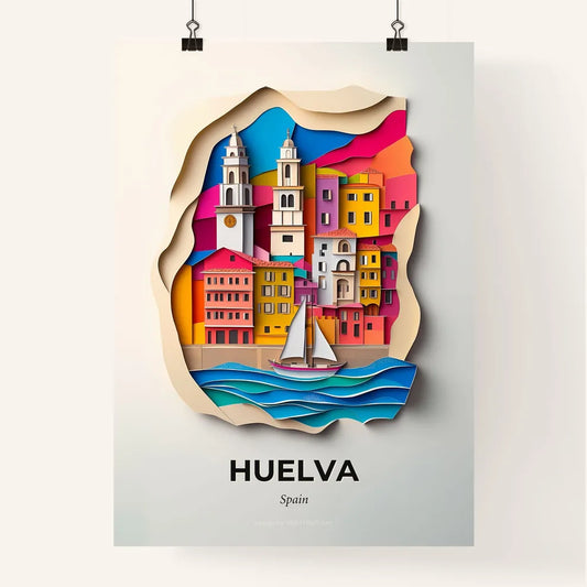 Vivid Huelva, Spain, Colorful Poster