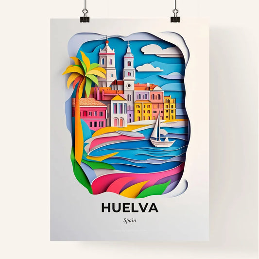 Vivid Huelva, Spain, Colorful Poster
