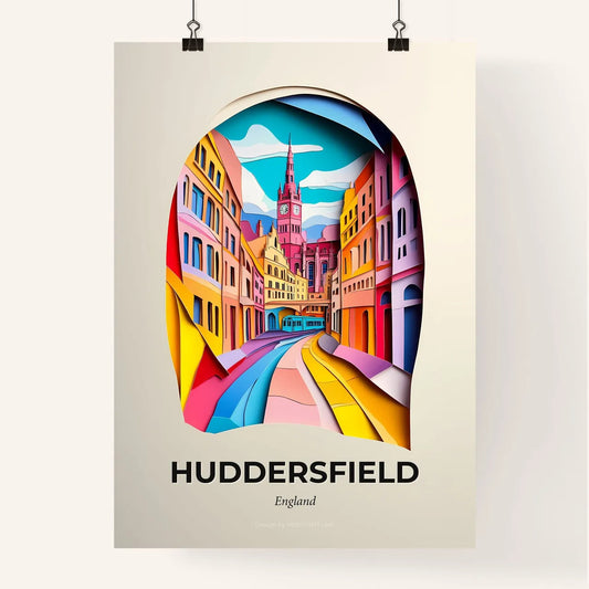 Vivid Huddersfield, England, Colorful Poster
