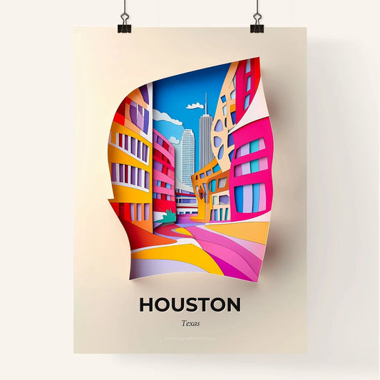 Vivid Houston, Texas, Colorful Poster