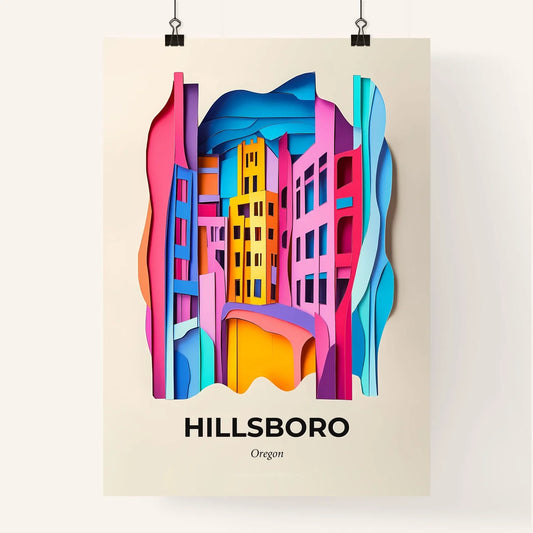 Vivid Hillsboro, Oregon, Colorful Poster