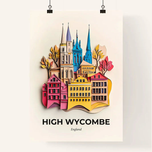 Vivid High Wycombe, England, Colorful Poster