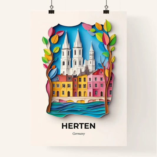 Vivid Herten, Germany, Colorful Poster