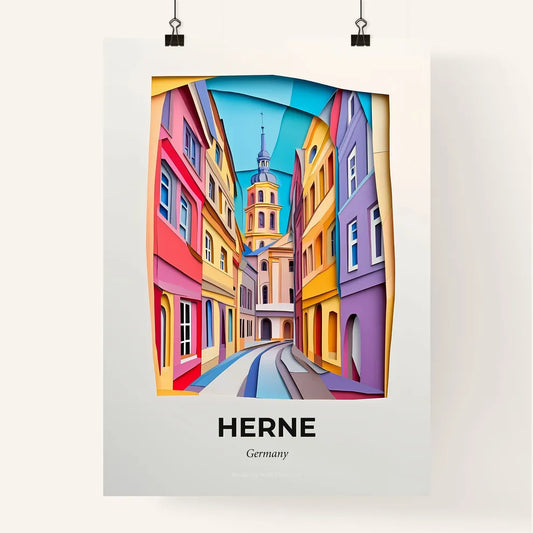 Vivid Herne, Germany, Colorful Poster