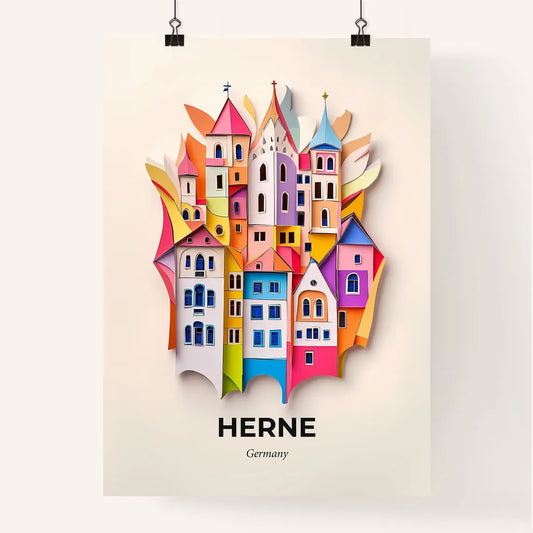 Vivid Herne, Germany, Colorful Poster
