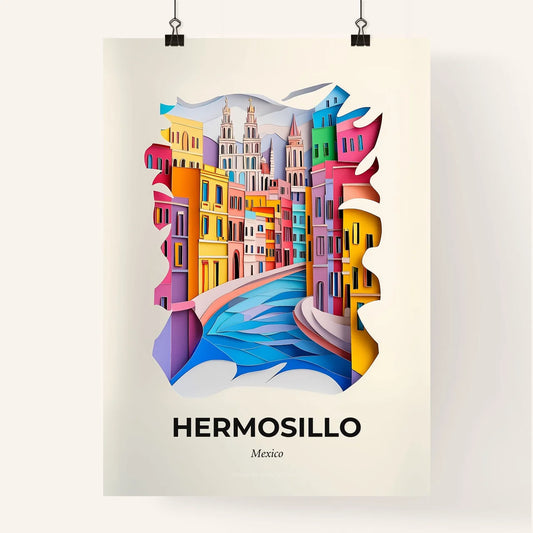 Vivid Hermosillo, Mexico, Colorful Poster