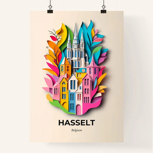 Vivid Hasselt, Belgium, Colorful Poster