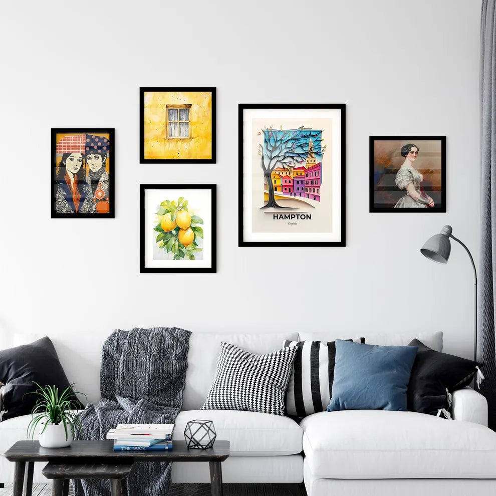Vivid Hampton, Virginia, Premium Framed Prints