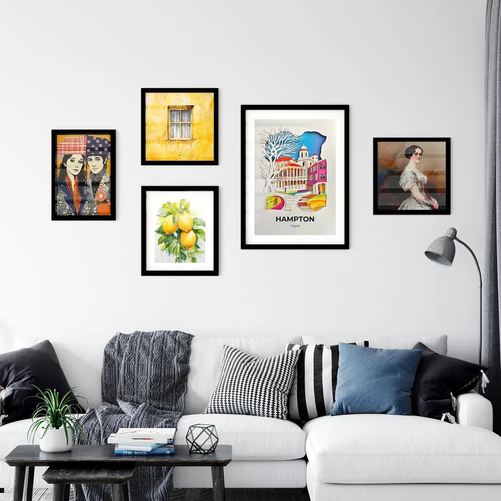 Vivid Hampton, Virginia, Premium Framed Prints