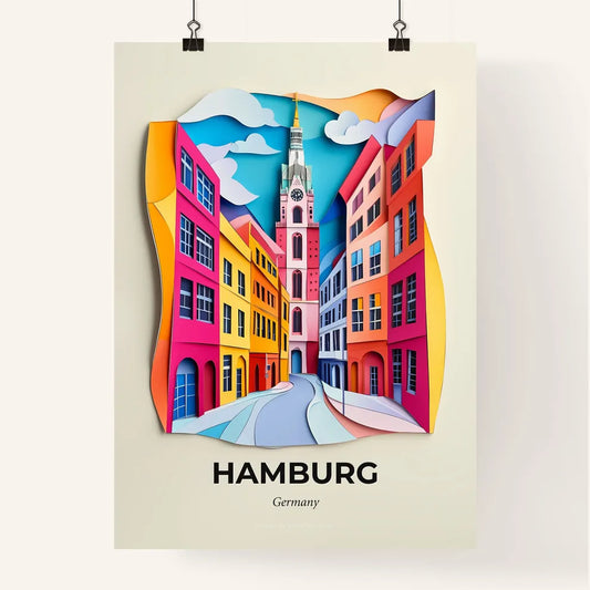 Vivid Hamburg, Germany, Colorful Poster