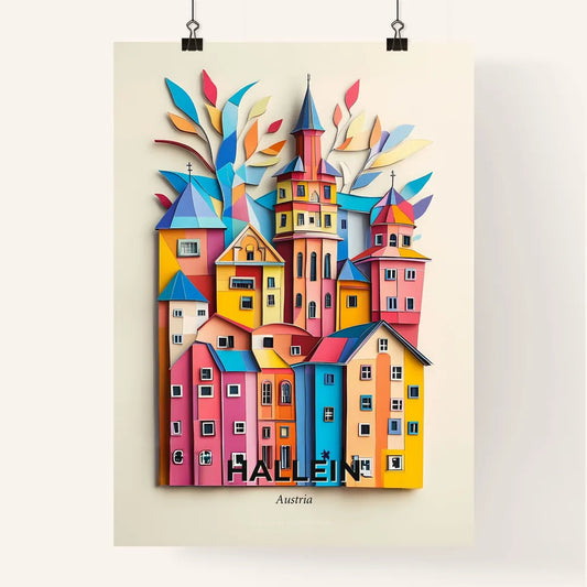 Vivid Hallein, Austria, Colorful Poster