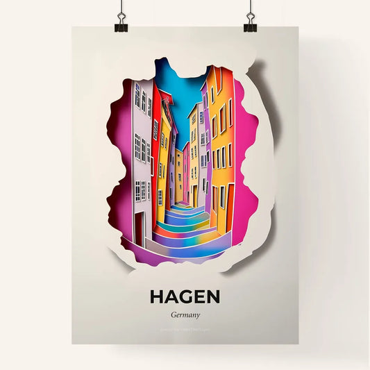 Vivid Hagen, Germany, Colorful Poster