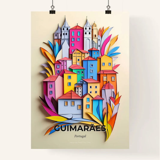Vivid Guimarães, Portugal, Colorful Poster