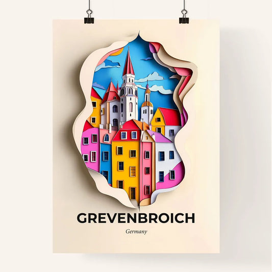 Vivid Grevenbroich, Germany, Colorful Poster