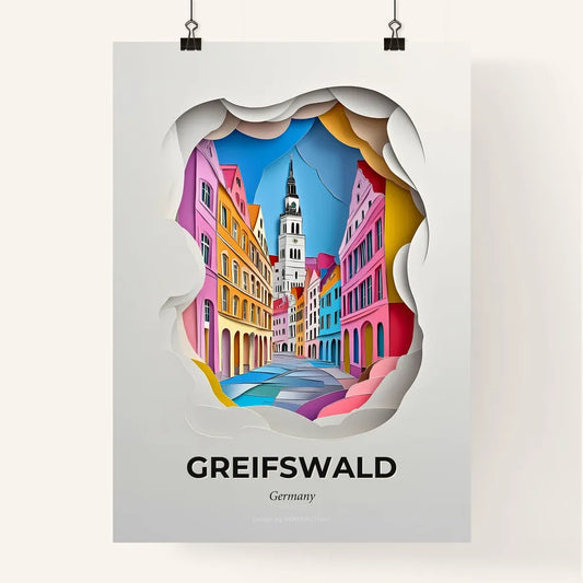 Vivid Greifswald, Germany, Colorful Poster