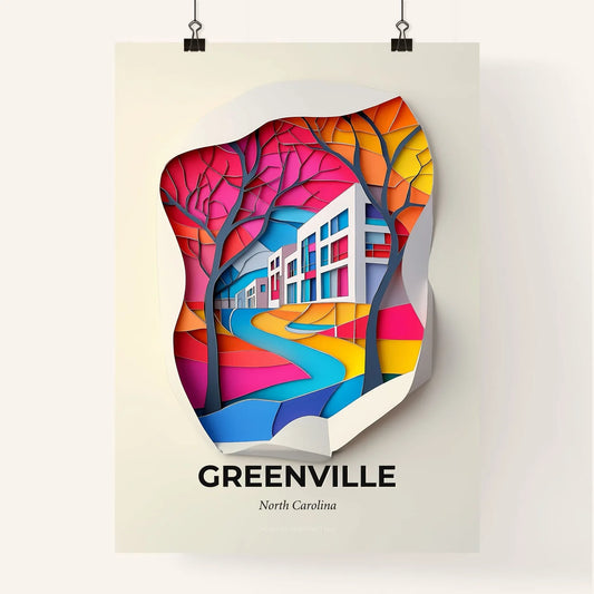 Vivid Greenville, North Carolina, Colorful Poster