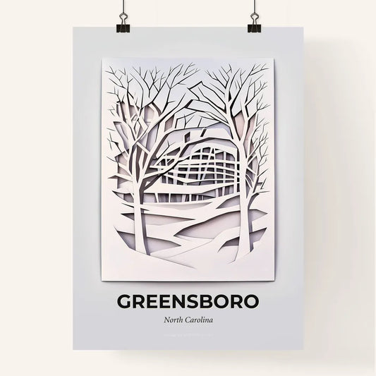Vivid Greensboro, North Carolina, Colorful Poster
