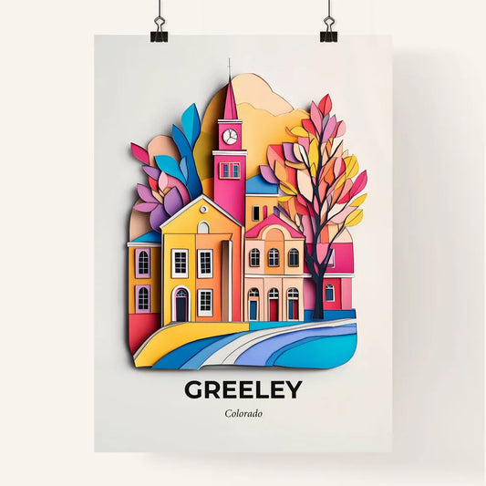 Vivid Greeley, Colorado, Colorful Poster