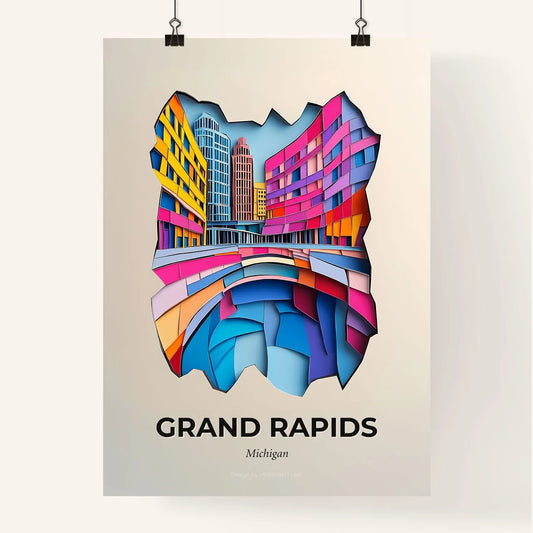 Vivid Grand Rapids, Michigan, Colorful Poster