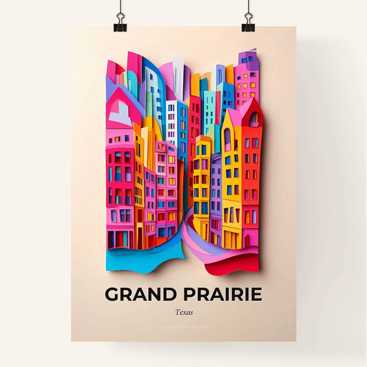 Vivid Grand Prairie, Texas, Colorful Poster