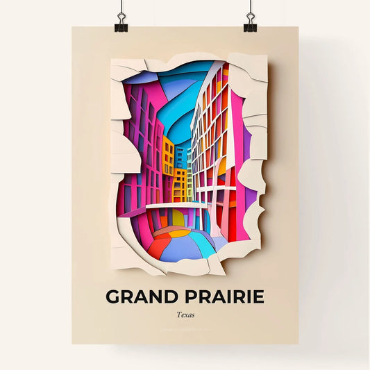 Vivid Grand Prairie, Texas, Colorful Poster