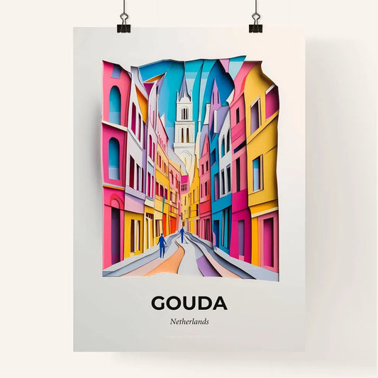 Vivid Gouda, Netherlands, Colorful Poster