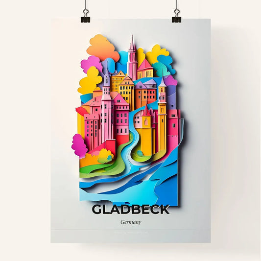 Vivid Gladbeck, Germany, Colorful Poster