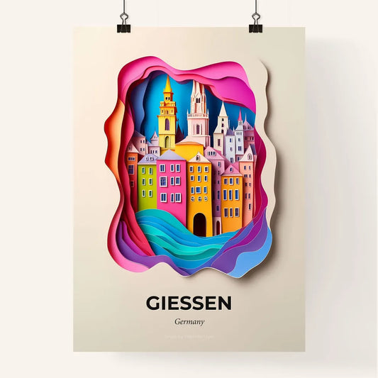 Vivid Gießen, Germany, Colorful Poster