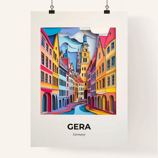 Vivid Gera, Germany, Colorful Poster