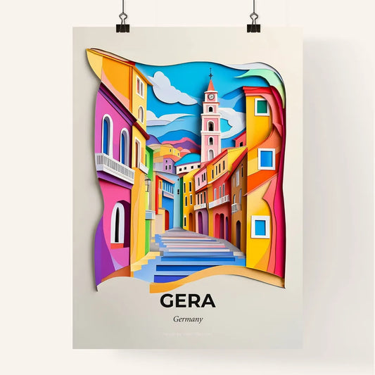Vivid Gera, Germany, Colorful Poster