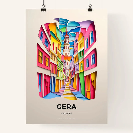 Vivid Gera, Germany, Colorful Poster