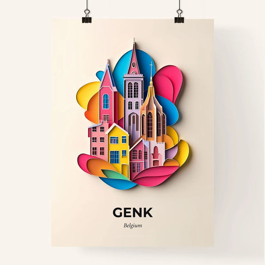 Vivid Genk, Belgium, Colorful Poster