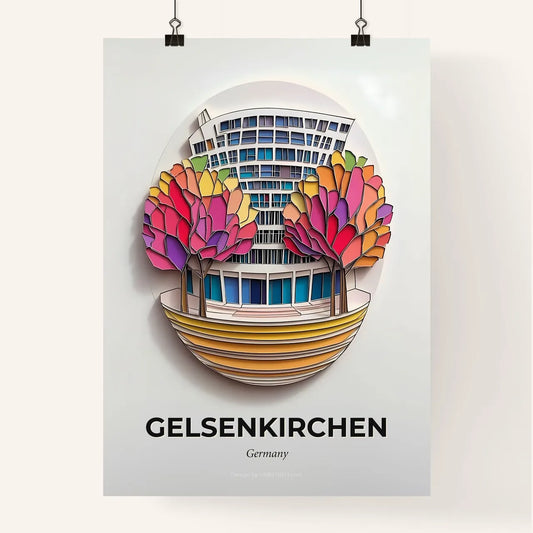 Vivid Gelsenkirchen, Germany, Colorful Poster