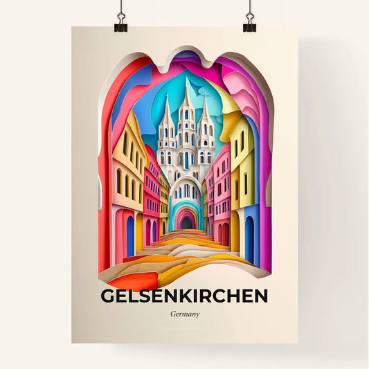 Vivid Gelsenkirchen, Germany, Colorful Poster