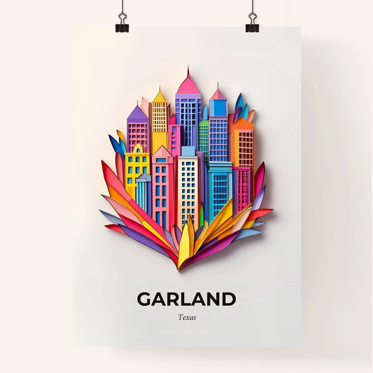 Vivid Garland, Texas, Colorful Poster