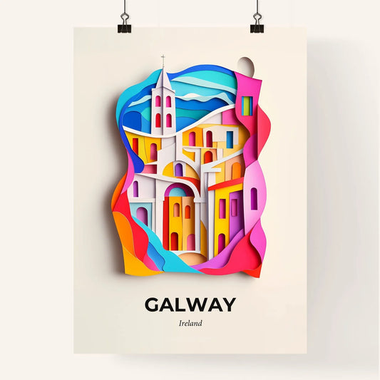 Vivid Galway, Ireland, Colorful Poster
