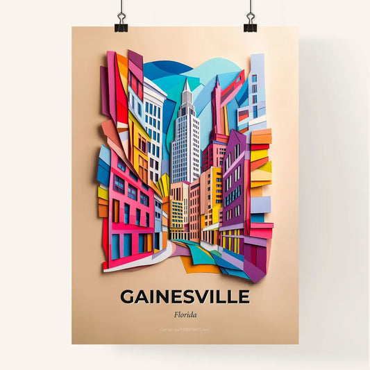 Vivid Gainesville, Florida, Colorful Poster