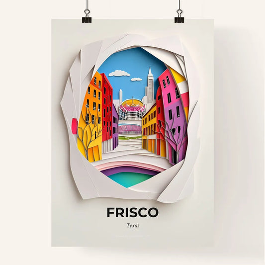 Vivid Frisco, Texas, Colorful Poster