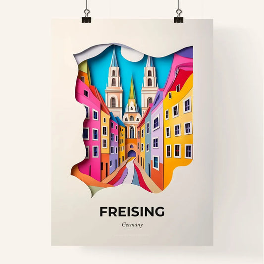 Vivid Freising, Germany, Colorful Poster